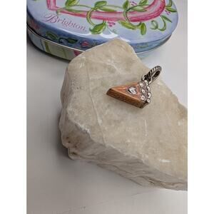 Brighton Charm Sweet Potato Pie North Carolina Silver Tone Enamel Pendant